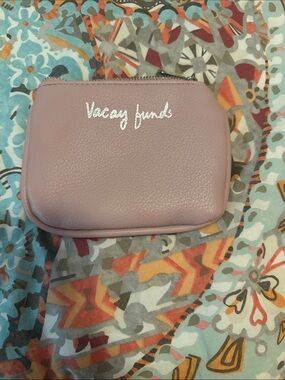Vacation Funds Pink Zip Pouch - princess cruise lines - coin purse